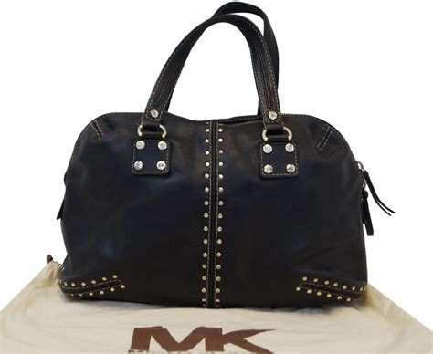 michael kors black handbag with studs|michael kors astor handbags.